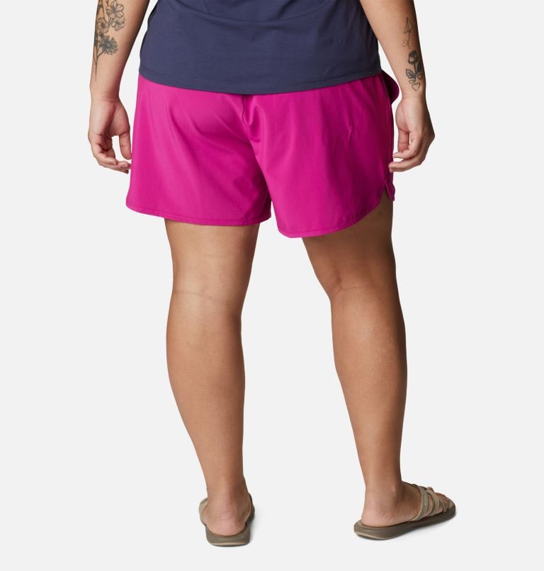 Women's Columbia Pleasant Creek Stretch Shorts Fuchsia | Plus Size CA-DL3C0